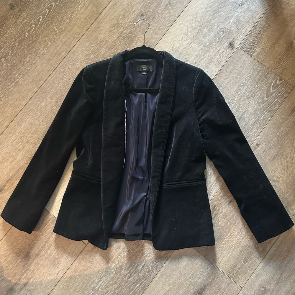 Black J Crew Velvet Women's Blazer